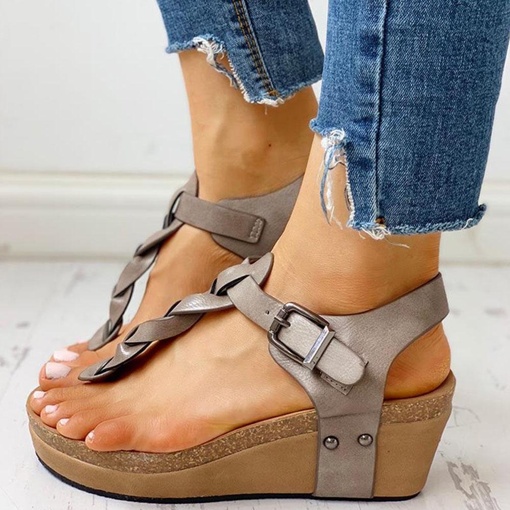 Wedge Heel Leisure Flip Flops Sandals