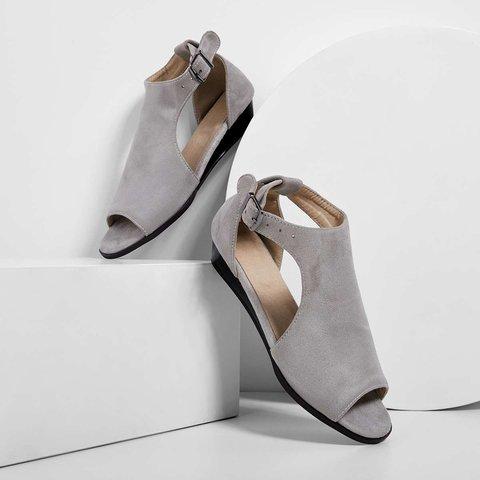 Wedges Ankle Strap Peep Toe Wedge Sandals