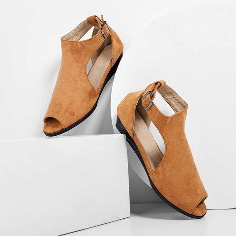 Wedges Ankle Strap Peep Toe Wedge Sandals