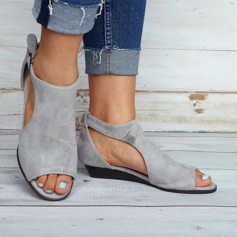 Wedges Ankle Strap Peep Toe Wedge Sandals