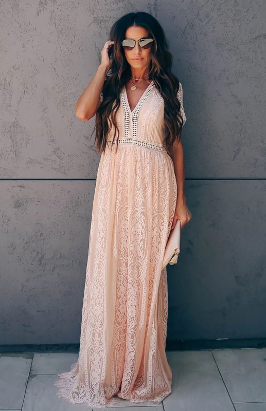 Women's  Fill Your Heart Lace Maxi Dress